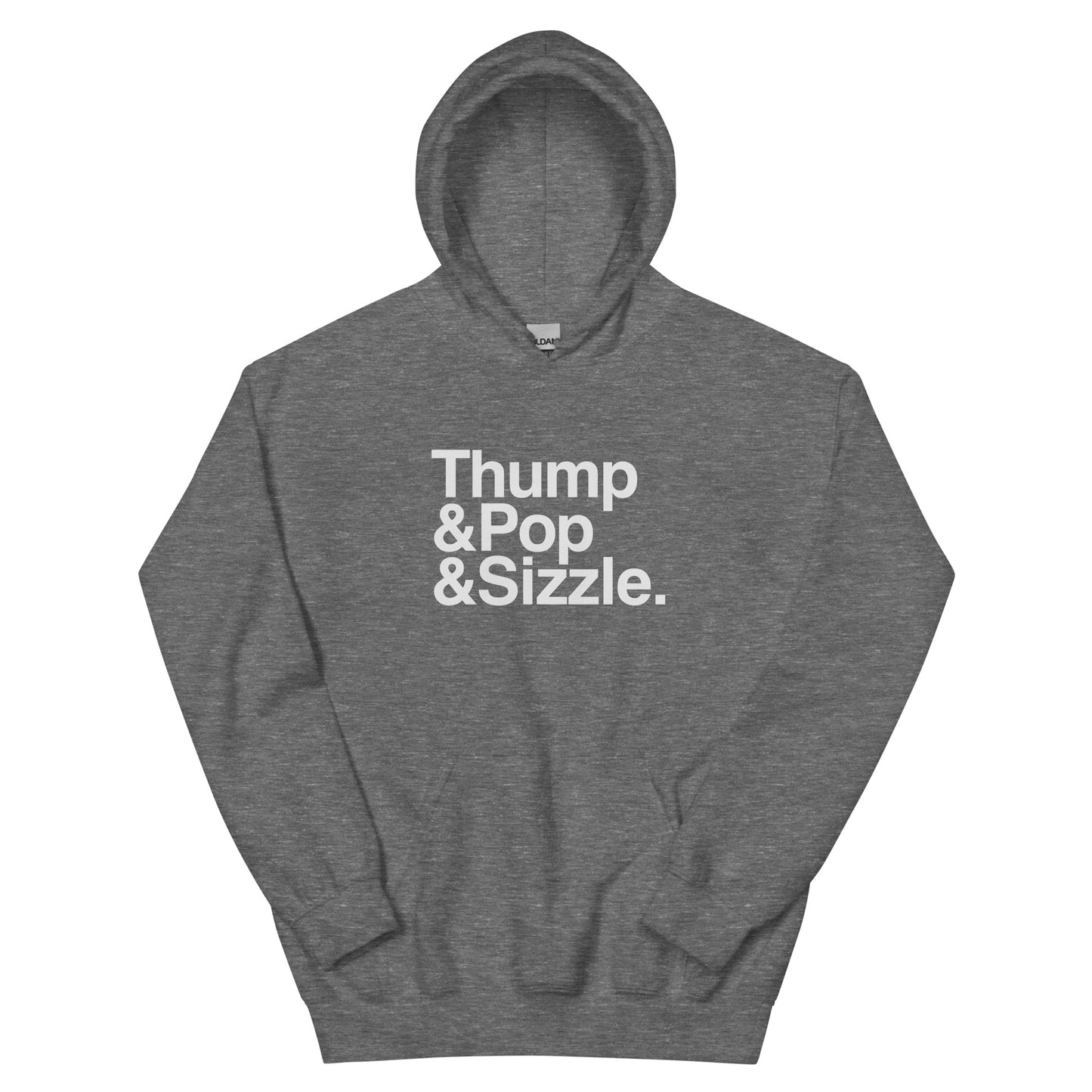 Color: Graphite Heather | Thump Pop Sizzle Hoodie