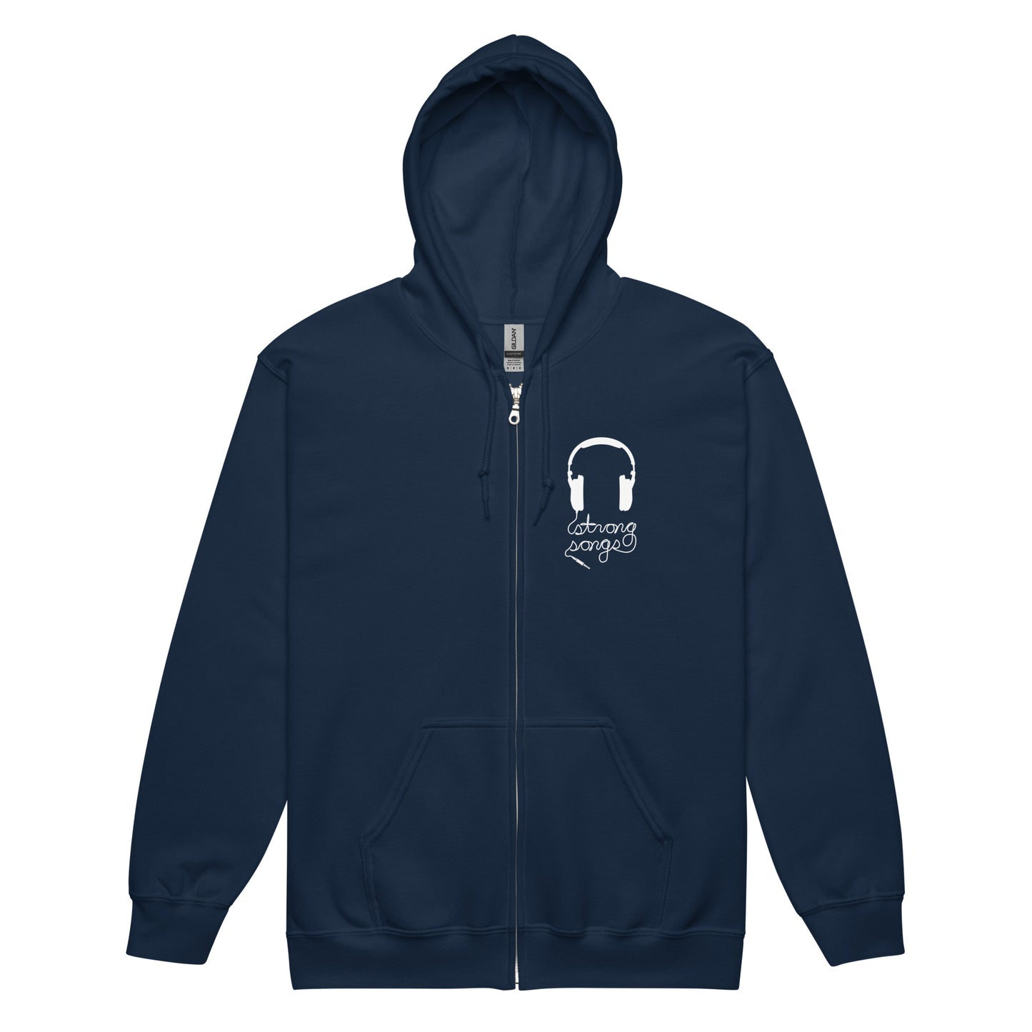 Color: Navy | Headphones Zip Hoodie