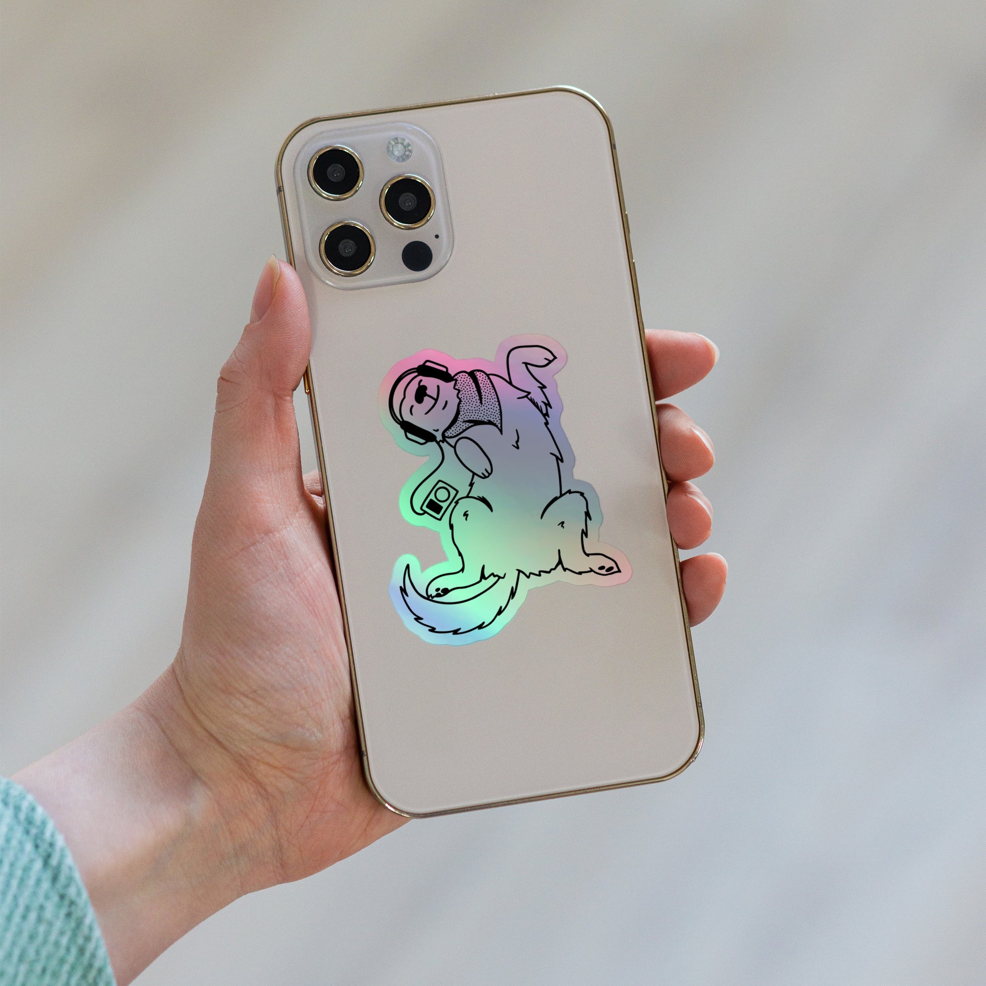 Strong Dog Solo Holographic Sticker