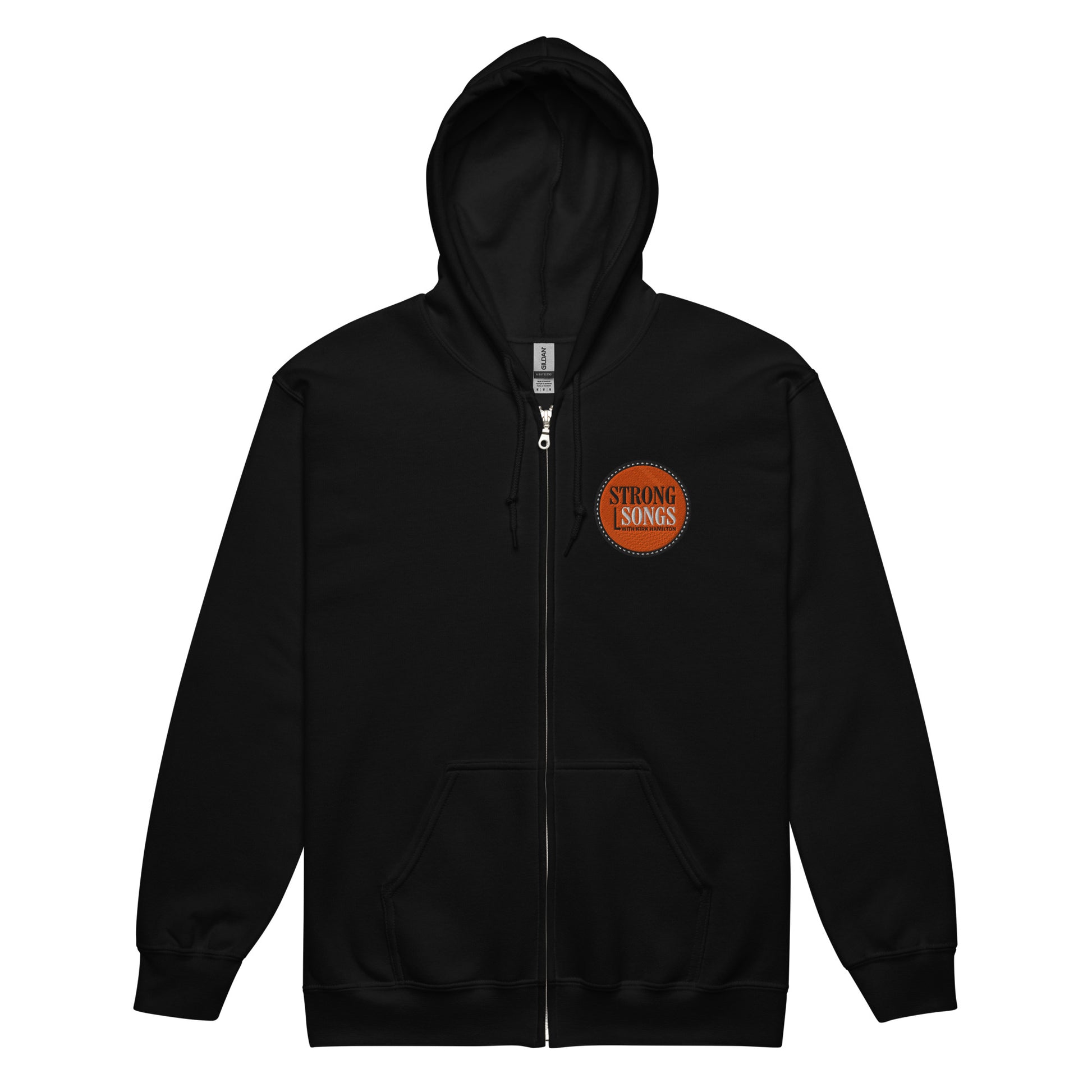 Embroidered Logo Zip Hoodie