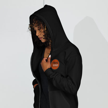 Embroidered Logo Zip Hoodie