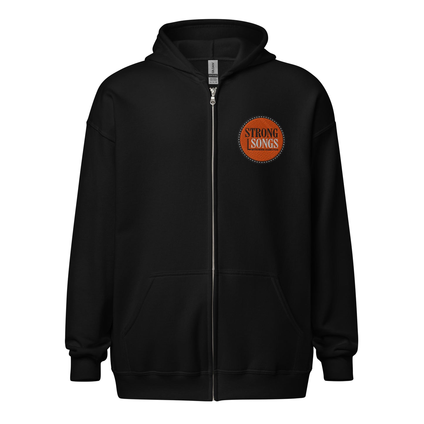 Embroidered Logo Zip Hoodie