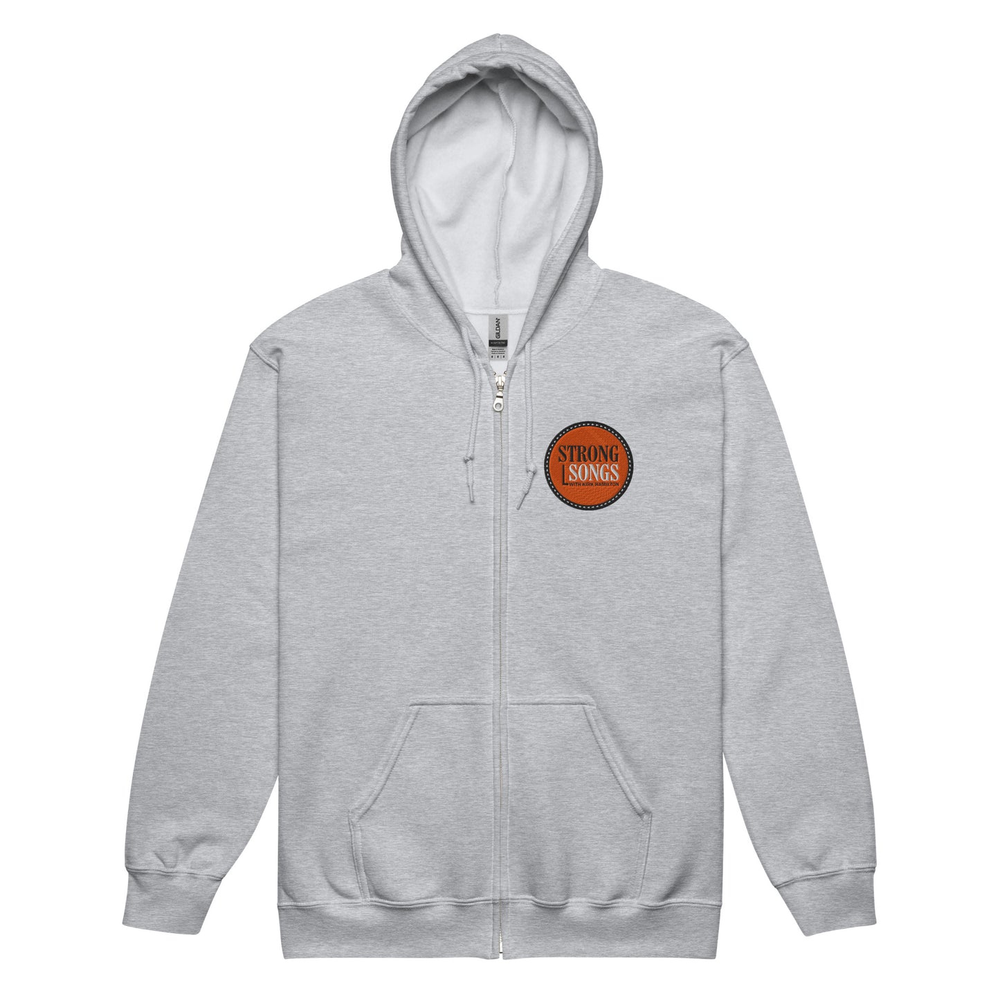 Embroidered Logo Zip Hoodie