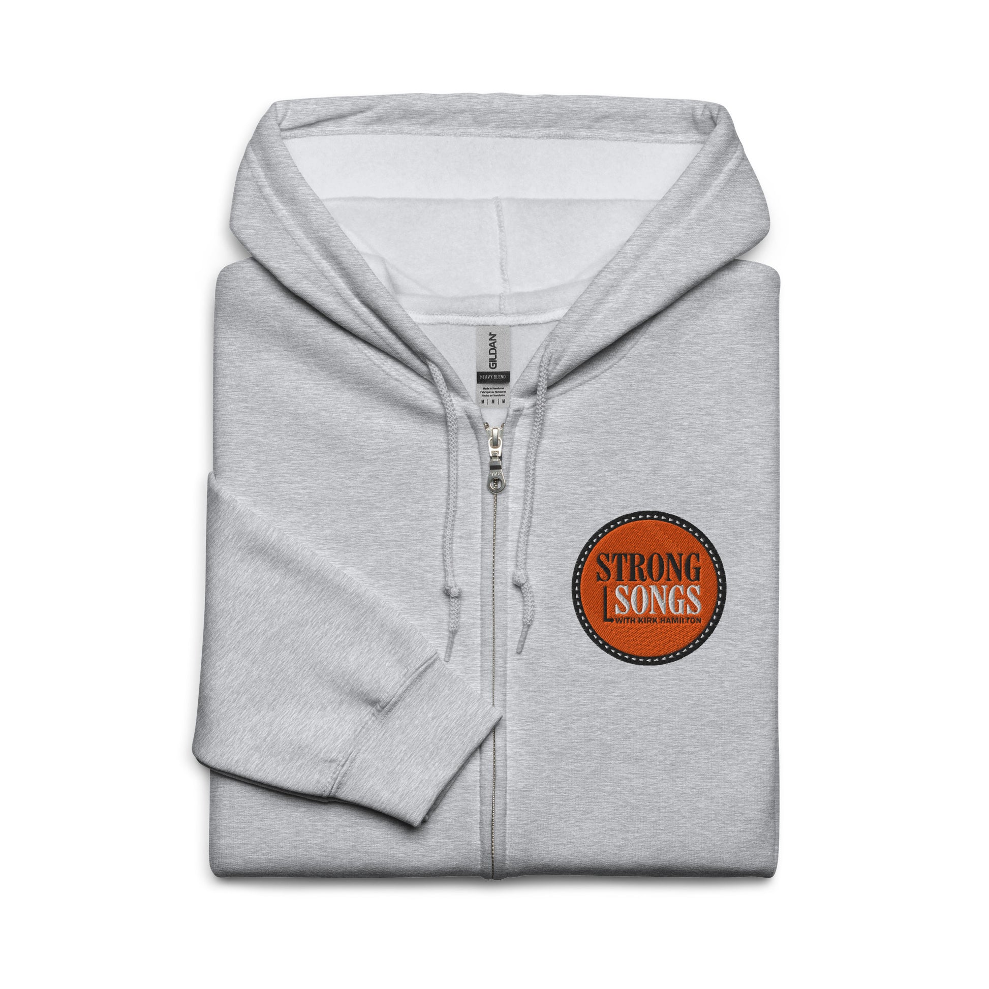 Embroidered Logo Zip Hoodie