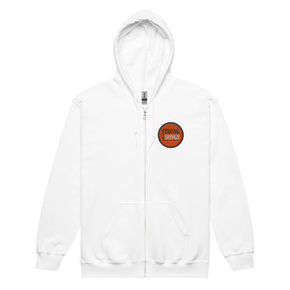 Embroidered Logo Zip Hoodie