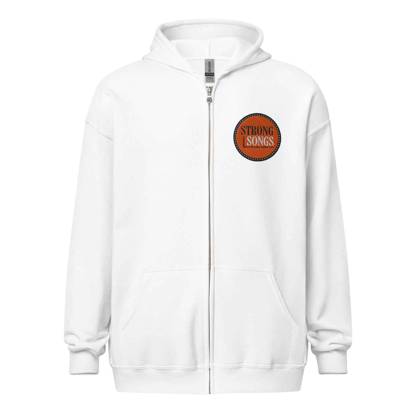 Embroidered Logo Zip Hoodie